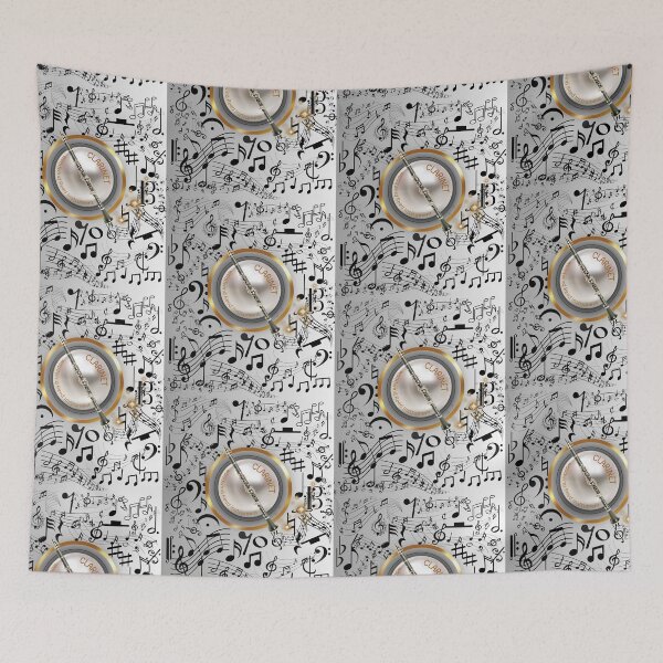 Item preview, Clarinet Music Everywhere Original Graphic Artwork designed and sold by BrightrDayMusicArt.