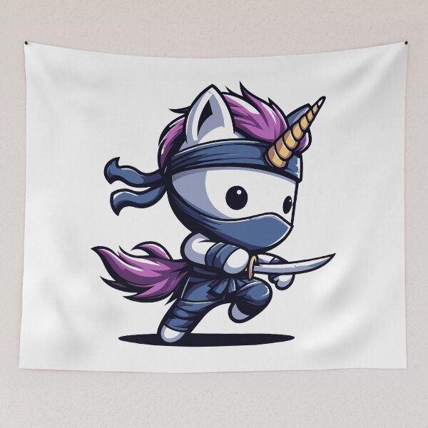 Item preview, Ninja Unicorn Warrior designed and sold by Designowner.