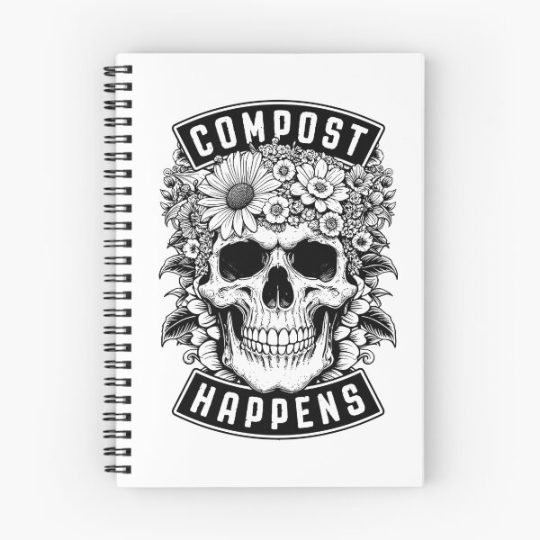 Item preview, Compost Happens Funny Gardening Goth Skeleton Gardener Skull designed and sold by GrandeDuc.