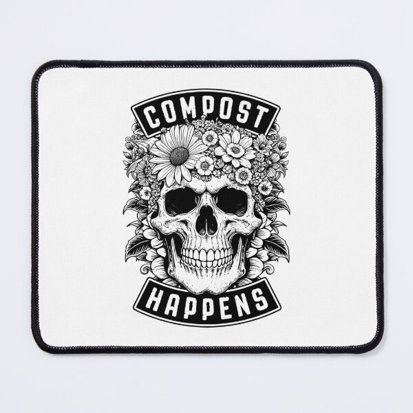 Item preview, Compost Happens Funny Gardening Goth Skeleton Gardener Skull designed and sold by GrandeDuc.