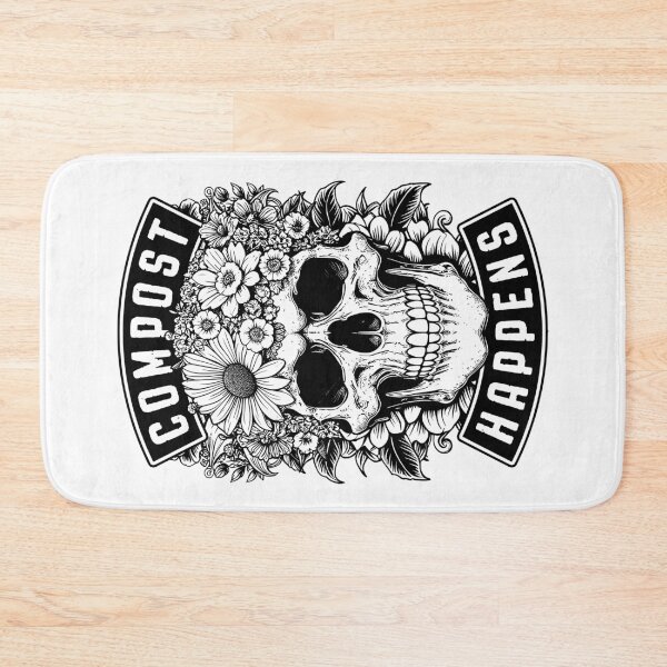 Item preview, Compost Happens Funny Gardening Goth Skeleton Gardener Skull designed and sold by GrandeDuc.