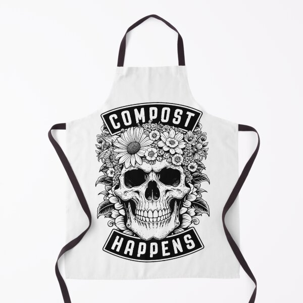 Item preview, Compost Happens Funny Gardening Goth Skeleton Gardener Skull designed and sold by GrandeDuc.