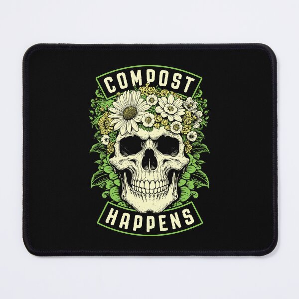 Item preview, Compost Happens Funny Gardening Goth Skeleton Gardener Skull designed and sold by GrandeDuc.