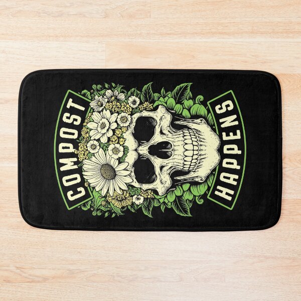 Item preview, Compost Happens Funny Gardening Goth Skeleton Gardener Skull designed and sold by GrandeDuc.