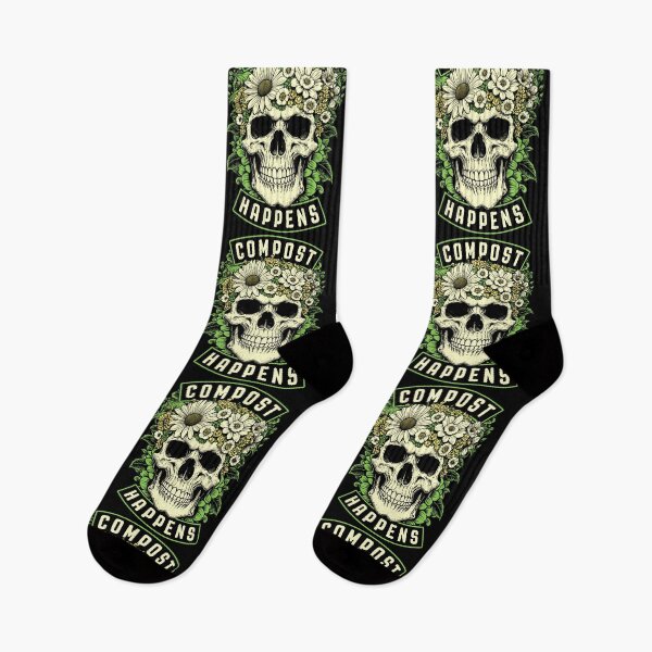Item preview, Compost Happens Funny Gardening Goth Skeleton Gardener Skull designed and sold by GrandeDuc.
