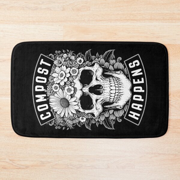 Item preview, Compost Happens Funny Gardening Goth Skeleton Gardener Skull designed and sold by GrandeDuc.