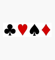Game cards | Playing cards Diamond Club Heart Spade Photographic Print