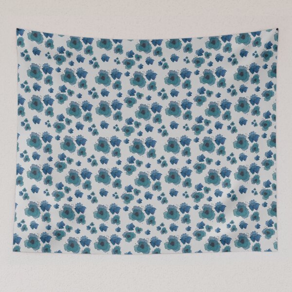 Item preview, Blue watercolor flowers designed and sold by Marina Khromova.