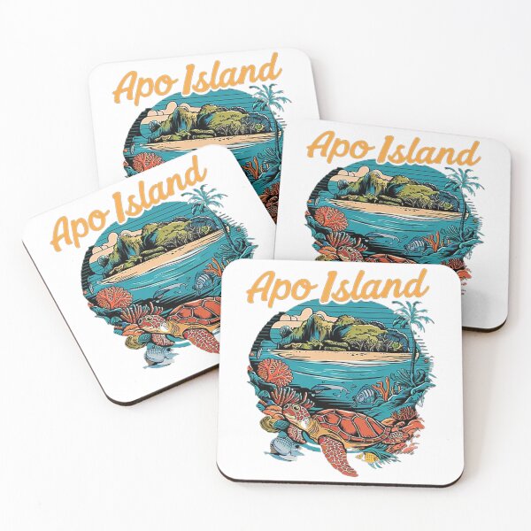 Item preview, Apo Island T-Shirt Hoodie Stickers Hat iPhoneCase MousePad Pillow ArtPrint Cards Posters Mugs Bags Clock Apron designed and sold by likbatonboot.