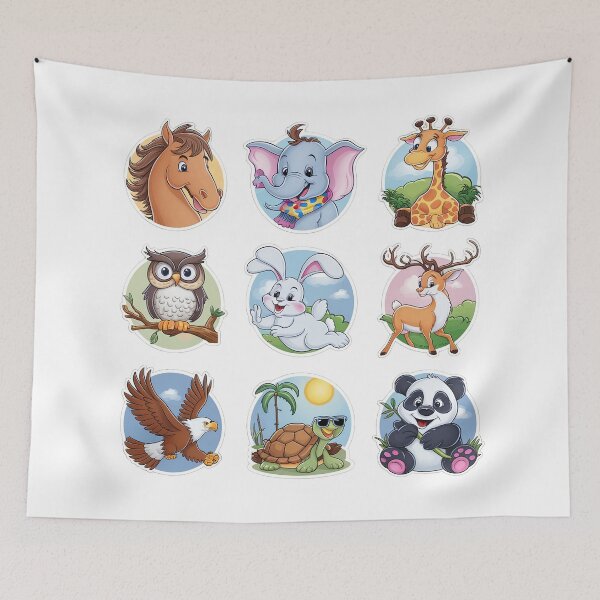 Item preview, Ten cartoon animals, each with their own unique personality. designed and sold by 90's Misaki.
