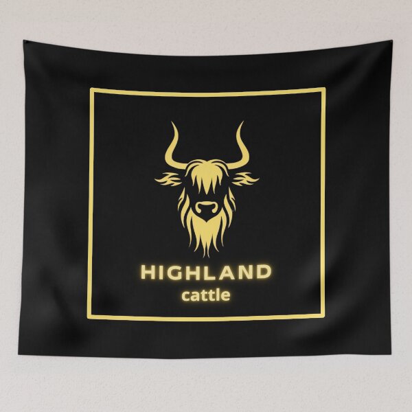 Item preview, Highland cattle, black logo designed and sold by silent-violin.