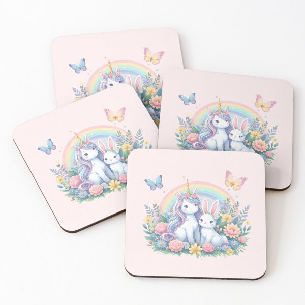 Item preview, Cute unicorn rabbit valentine couple  designed and sold by Animalpetslover.