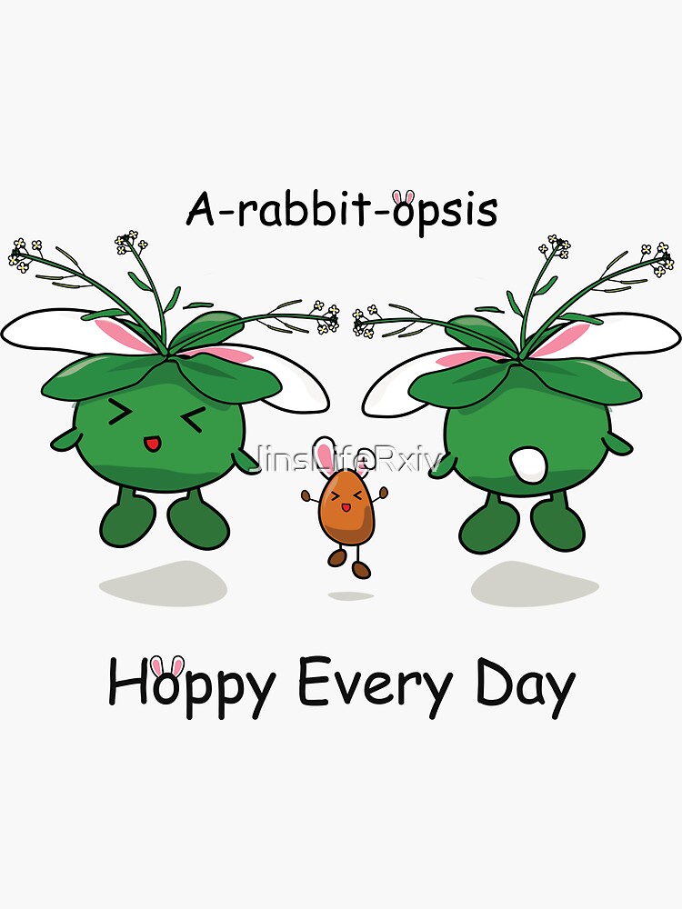 Thumbnail 3 of 3, Sticker, A-rabbit-opsis designed and sold by JinsLifeRxiv.