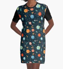 Space Adventure Graphic T-Shirt Dress