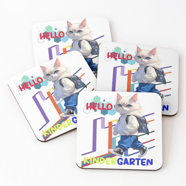 Item preview, Hello kindergarten Cute Cat Hello First grade Funny Cat Lover Back To School designed and sold by khetchDesign.
