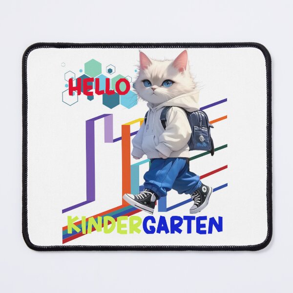 Item preview, Hello kindergarten Cute Cat Hello First grade Funny Cat Lover Back To School designed and sold by khetchDesign.