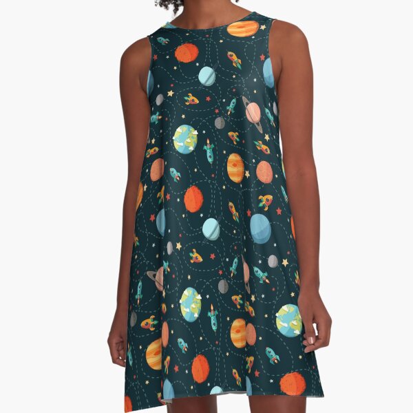 Space Adventure A-Line Dress