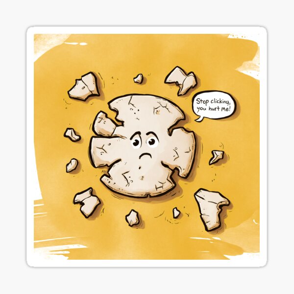 Item preview, Cookie Clicking Hurts Cookie designed and sold by SynthezArt.