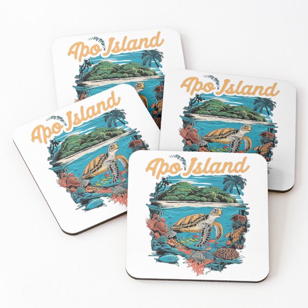 Item preview, Apo Island T-Shirt Hoodie Stickers Hat iPhoneCase MousePad Pillow ArtPrint Cards Posters Mugs Bags Clock Apron designed and sold by likbatonboot.