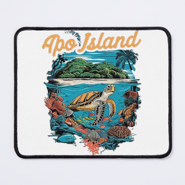Item preview, Apo Island T-Shirt Hoodie Stickers Hat iPhoneCase MousePad Pillow ArtPrint Cards Posters Mugs Bags Clock Apron designed and sold by likbatonboot.