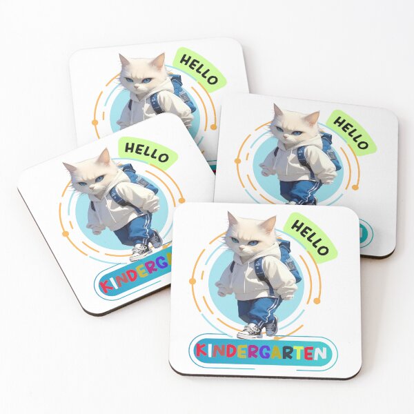 Item preview, Hello kindergarten Cute Cat Hello First grade Funny Cat Lover Back To School designed and sold by khetchDesign.
