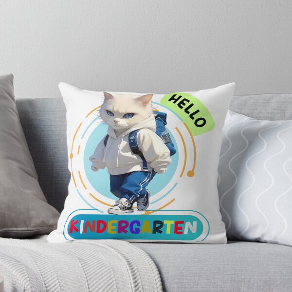 Item preview, Hello kindergarten Cute Cat Hello First grade Funny Cat Lover Back To School designed and sold by khetchDesign.