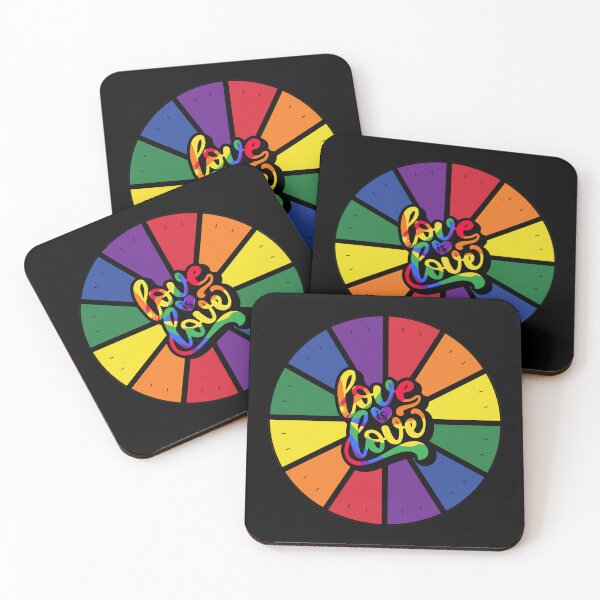 Item preview, wall clock, mandala, rainbow, lgbt, love is love designed and sold by Numbers-Art.