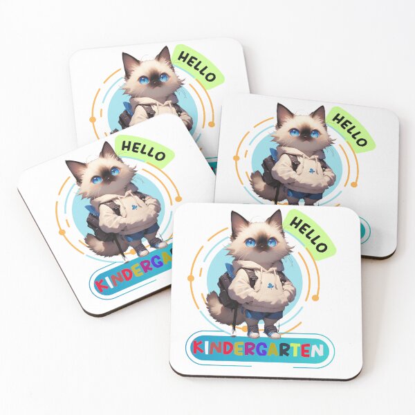 Item preview, Hello kindergarten Cute Cat Hello First grade Funny Cat Lover Back To School designed and sold by khetchDesign.