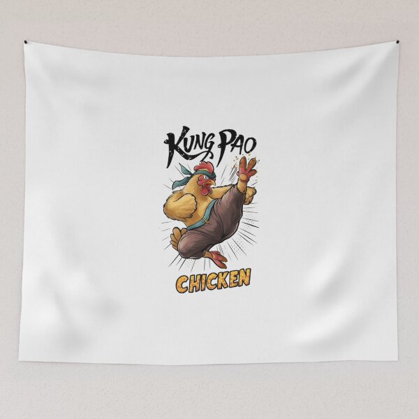 Item preview, Kung Pao Chicken, FunnyFits, Rooster,  Whimsical, illustration, silly, cartoon, Poultry, Figurine, Funny, Humor, Martial Arts, chicken, culinary,  designed and sold by FunnyFits70.