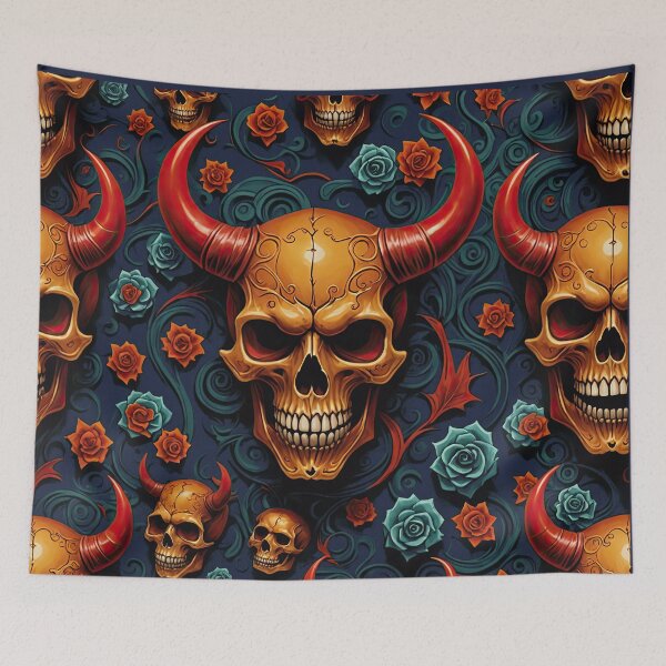 Item preview, Horned Devil's Skulls designed and sold by filusattila.