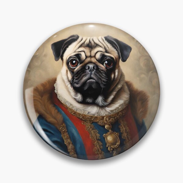 Item preview, Royal pug portrait designed and sold by Yulacreative.