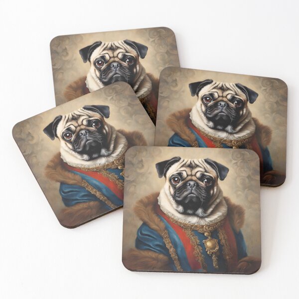 Item preview, Royal pug portrait designed and sold by Yulacreative.