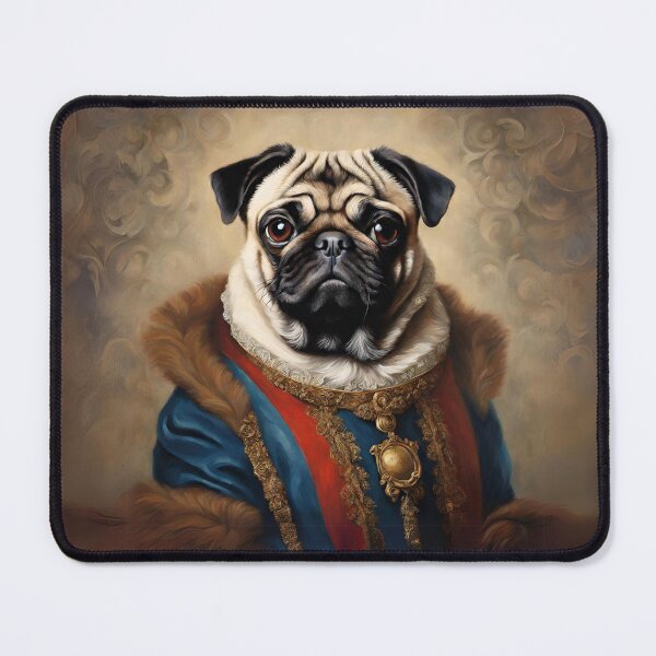 Item preview, Royal pug portrait designed and sold by Yulacreative.