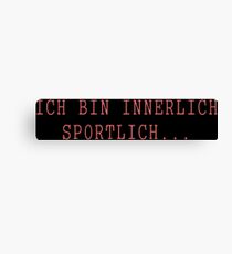 Inwardly sporty Canvas Print