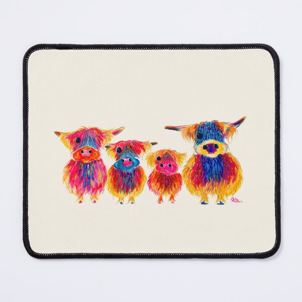 Item preview, HiGHLaND CoW PRiNT SCoTTiSH ' La FaMiLia' BY SHiRLeY MacARTHuR designed and sold by Shirley MacArthur Art.