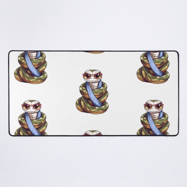 Item preview, Cool Snake with a Blue Scarf & Glasses designed and sold by vasetti-press.