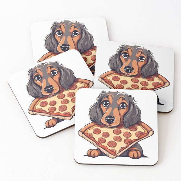 Item preview, DACHSHUND y pizza designed and sold by GoodyPaws.