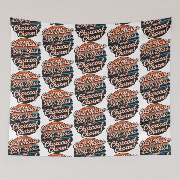 Item preview, Sunset BBQ Bliss: Charcoal Charm and Grill Master Magic designed and sold by SplashTastic.