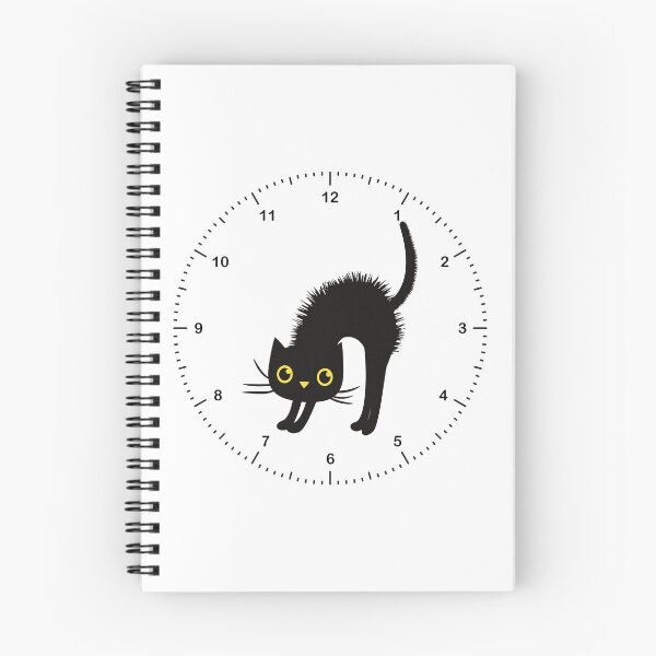 Item preview, wall clock, funny black cat 2 designed and sold by Numbers-Art.