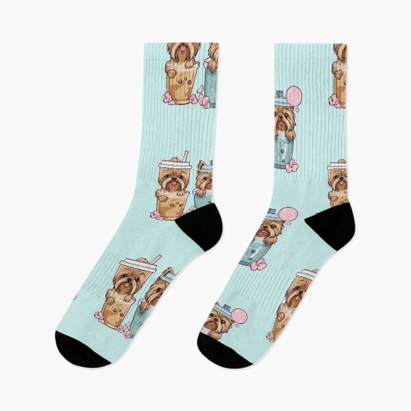 Item preview,  Funny Yorkshire Terriers and bubble tea boba  designed and sold by GoodyPaws.