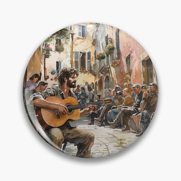 Item preview, Alley Concert by a Bearded Guitarist designed and sold by palmyst.