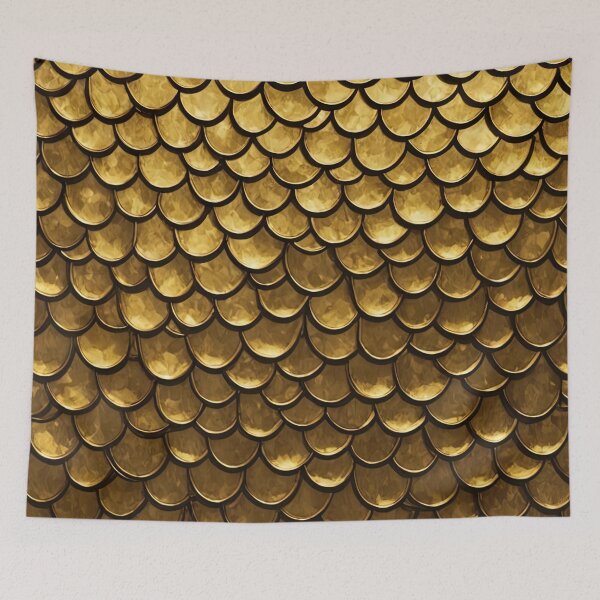 Item preview, Golden fish scales covering designed and sold by filusattila.