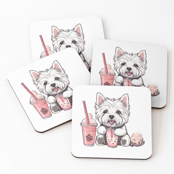 Item preview, West Highland White Terrier and Bubble Tea BOBA  designed and sold by GoodyPaws.