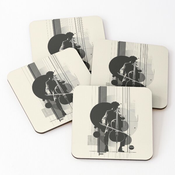 Item preview, Abstract Cellist in Monochrome designed and sold by palmyst.