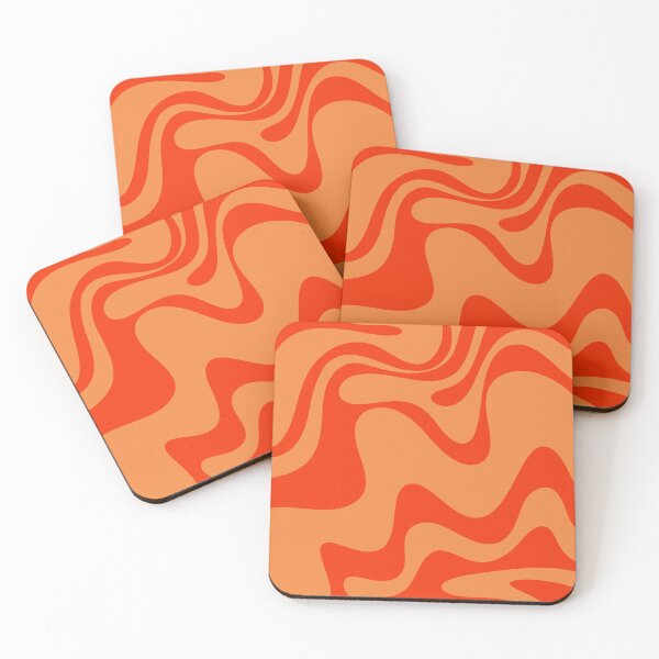 Item preview, Retro Liquid Swirl Abstract 2 in Bold Orange  designed and sold by kierkegaard.