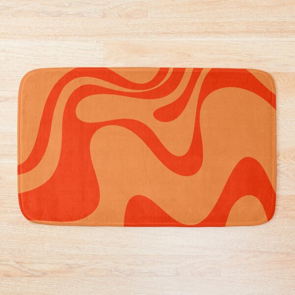 Item preview, Retro Liquid Swirl Abstract 2 in Bold Orange  designed and sold by kierkegaard.