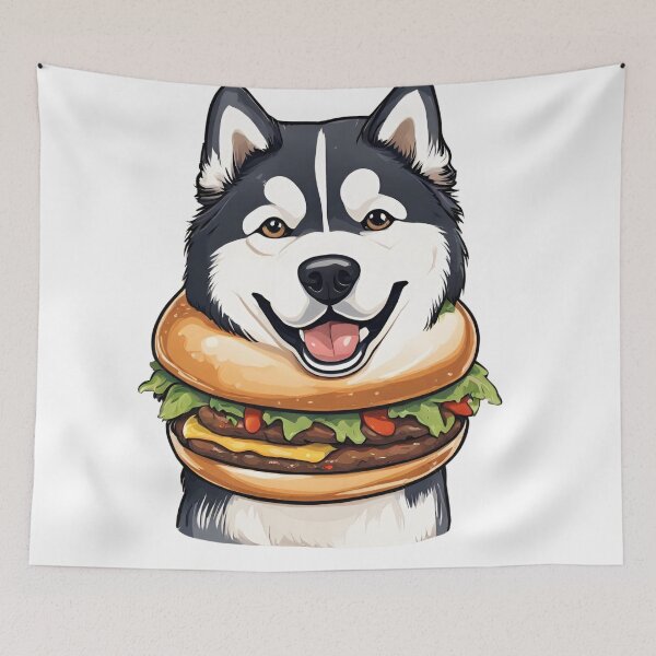 Item preview, Funny Siberian Husky Burger Boy  designed and sold by GoodyPaws.