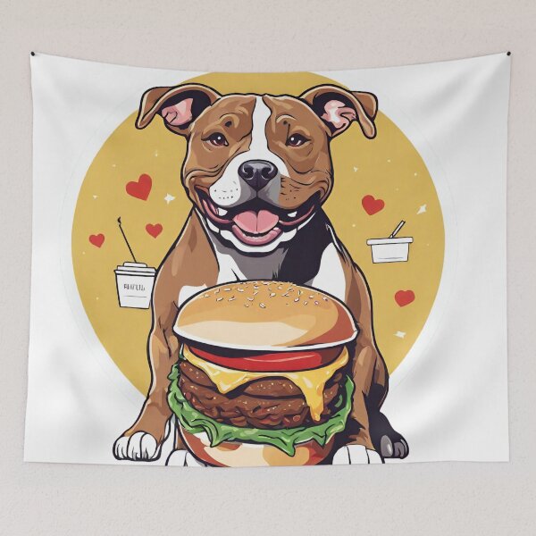 Item preview, Funny American StaffordShire Terrier Dog  Burger Boy  designed and sold by GoodyPaws.