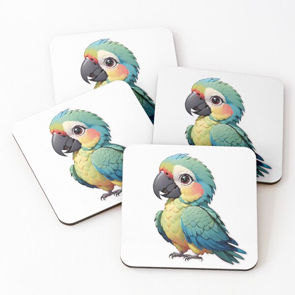 Item preview, cute bird parrot colroful kawaii bird tropcial designed and sold by vandepasch.