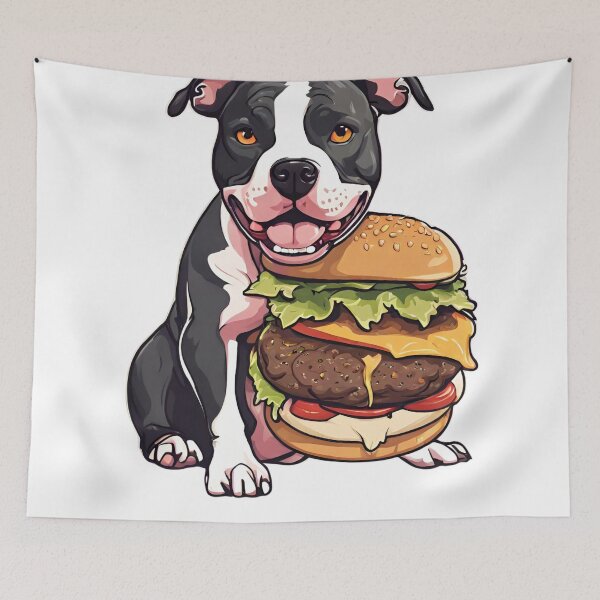 Item preview, Funny American StaffordShire Terrier Dog  Burger Boy  designed and sold by GoodyPaws.